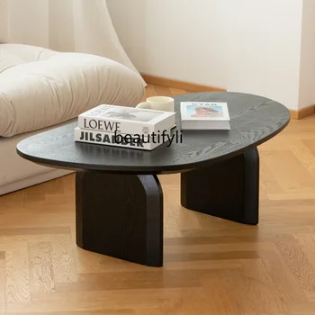 Скандинавский журнальный столик Черный Маленький журнальный столик Современный минималистичный чайный столик В гостиной Чайный столик Низкий столик