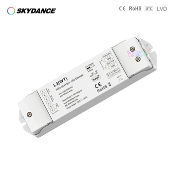 Skydance Одноцветная светодиодная Лента 110V 220V AC 0/1-10V 2CH WiFi RF Кнопочный Диммер Tuya APP Cloud вкл/выкл Контроллер DIP-переключатель