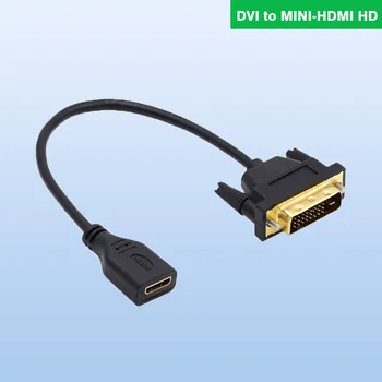 Mini HDMI Mini To DVI Micro HDMI Host, дополнительный экран к монитору DVI, видеокабель, интерфейс монитора DVI Male To HDMI Female
