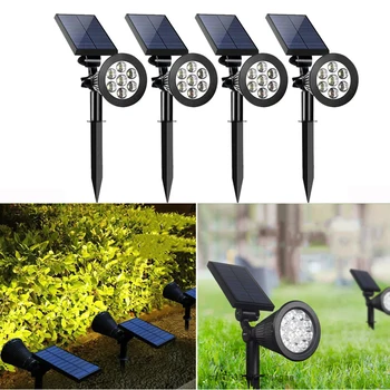Солнечный Прожектор IP65 Наружных светильников LED Изменение грунта Садоводство Садовый свет Водонепроницаемые Ландшафтные Прожекторы Украшение сада