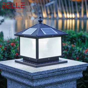 Лампа BELLE Solar Post Lamp LED Outdoor Creative Simple Pillar Lights Водонепроницаема IP65 для дома, виллы, отеля, внутреннего двора, крыльца