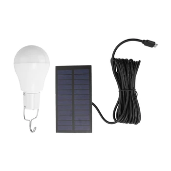 Портативная светодиодная лампа на солнечной батарее мощностью 15 Вт, светодиодная лампа, перезаряжаемая через USB, для путешествий на солнечной энергии, для кемпинга, для сада в помещении