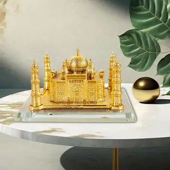 Металлическое украшение модели Индия Тадж Махал золотистого цвета для домашнего офисного декора