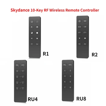 Новый Skydance1 4 8-Зонный Затемняющий R1/R2/RU4/RU8 10-Клавишный Радиочастотный Беспроводной Пульт Дистанционного Управления Для Двухцветного Или Одноцветного светодиодного Контроллера